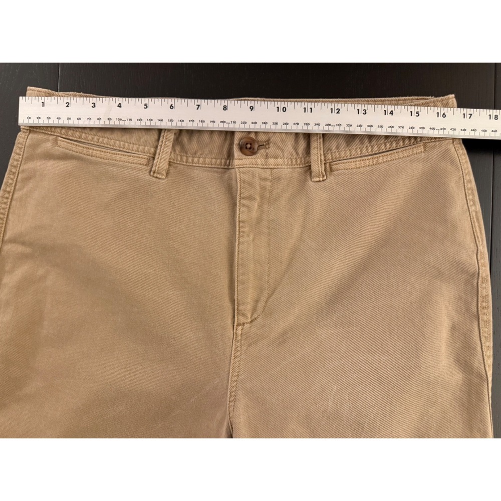 Gap Jeans High-Rise Wide-Leg Crop Womens 14 Tall Tan Distressed Denim Stretch - Picture 9 of 11